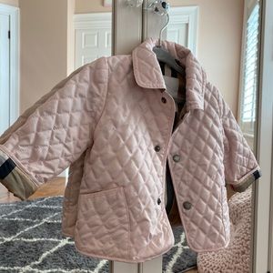 Authentic Pink Infant Burberry Quilted Jacket 6M